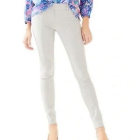 Lilly‎ Pulitzer Chantel Stretch Dinner Pant in Coconut Sz 8 NWT - Picture 1 of 9